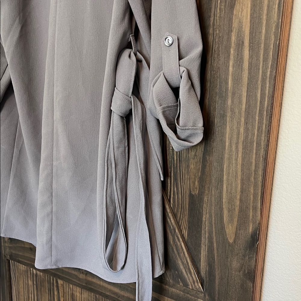 Torrid Women's Gray Trench Coat - Picture 3 of 6